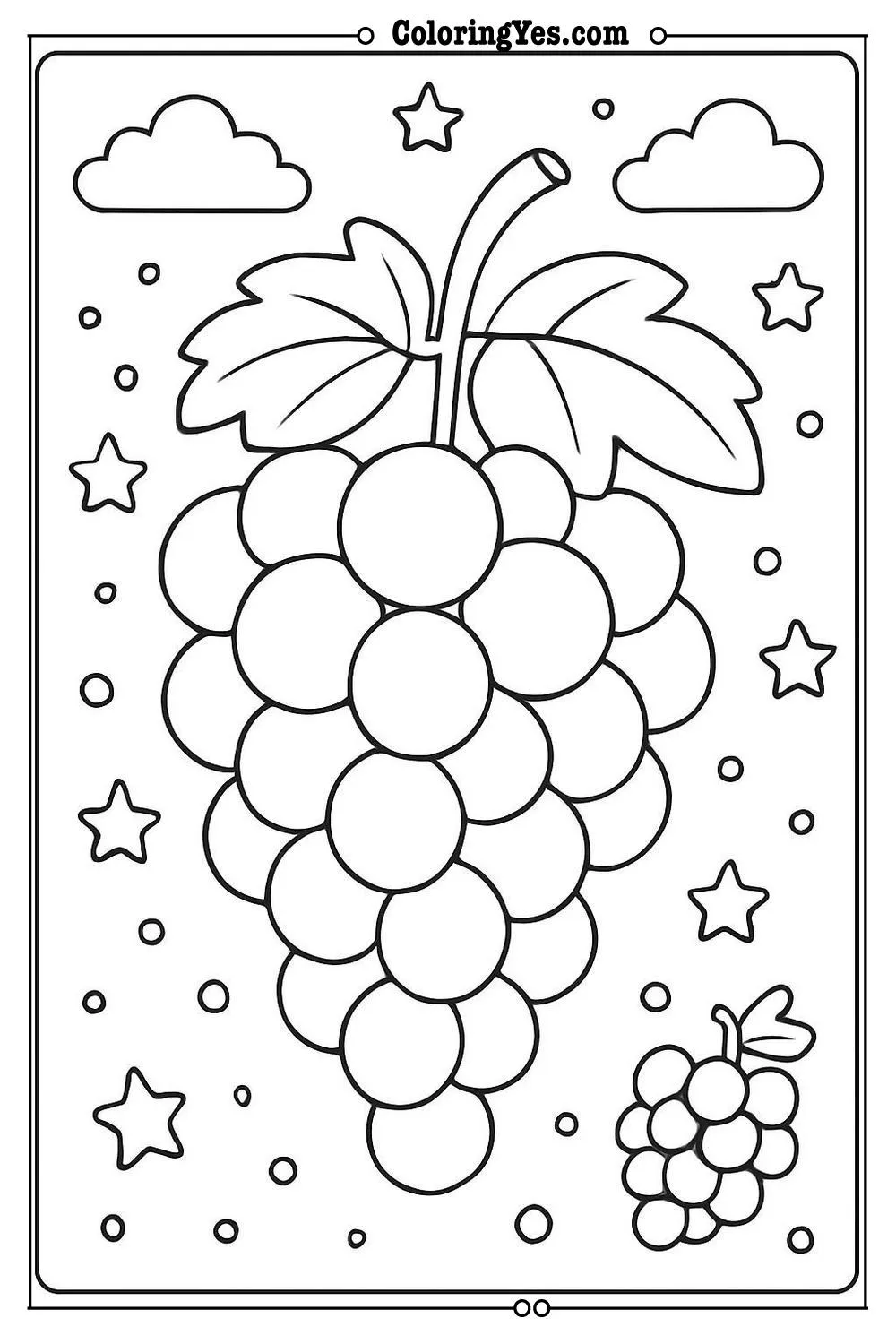 grapes coloring page