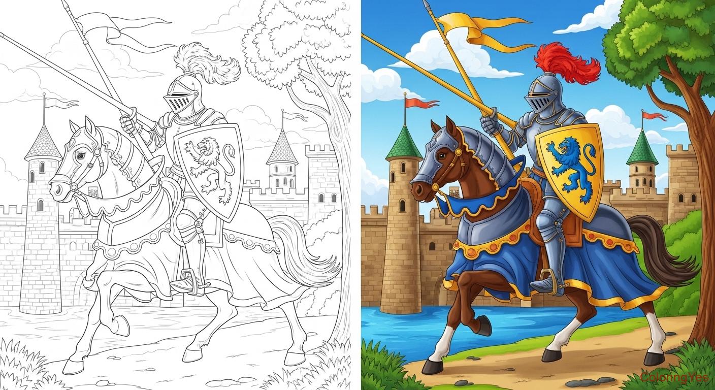 Knight Coloring Pages