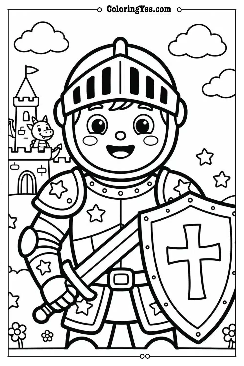 30+ Free Knight Coloring Pages – Fun Medieval & Fantasy