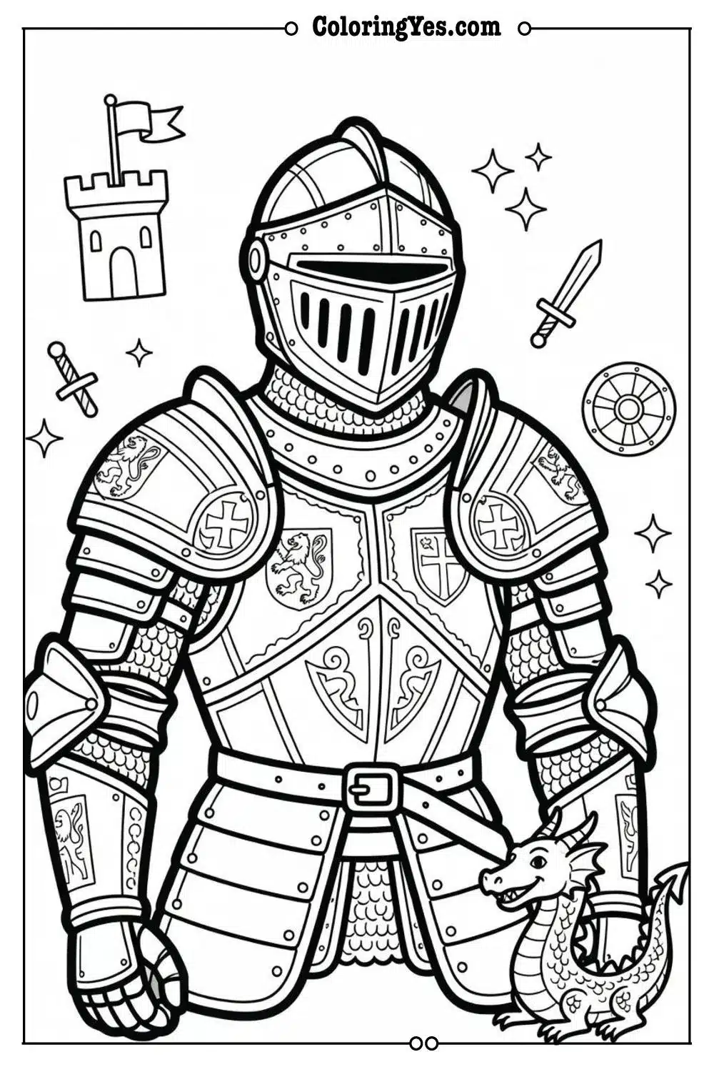 30+ Free Knight Coloring Pages – Fun Medieval & Fantasy