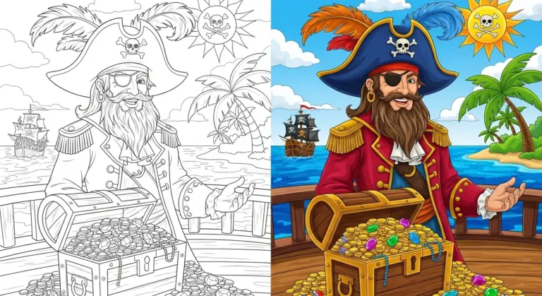 Pirate coloring pages