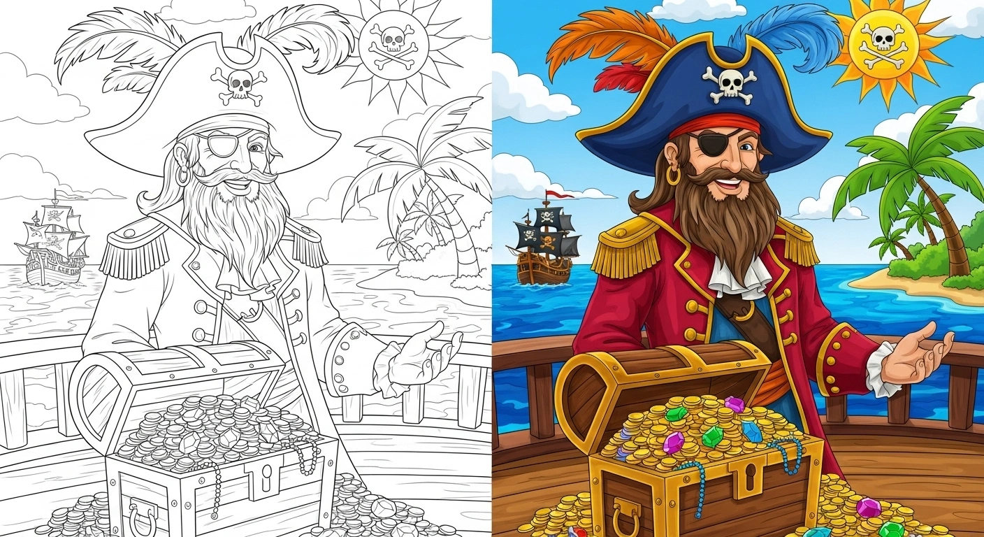 Pirate coloring pages