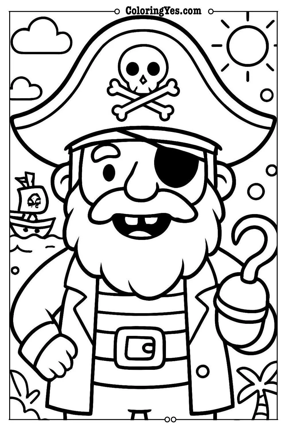 pirate coloring pages