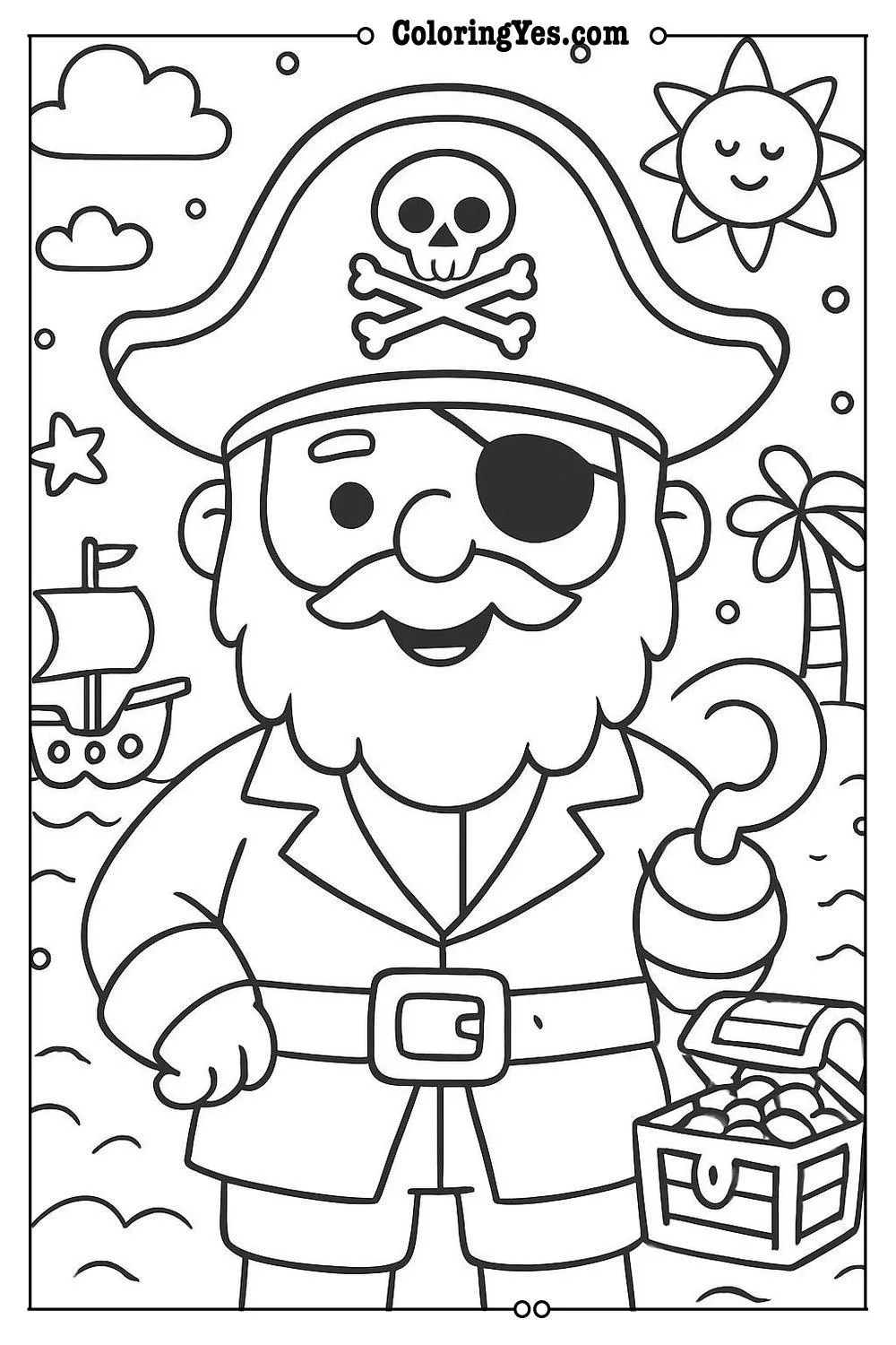 pirate crew coloring page