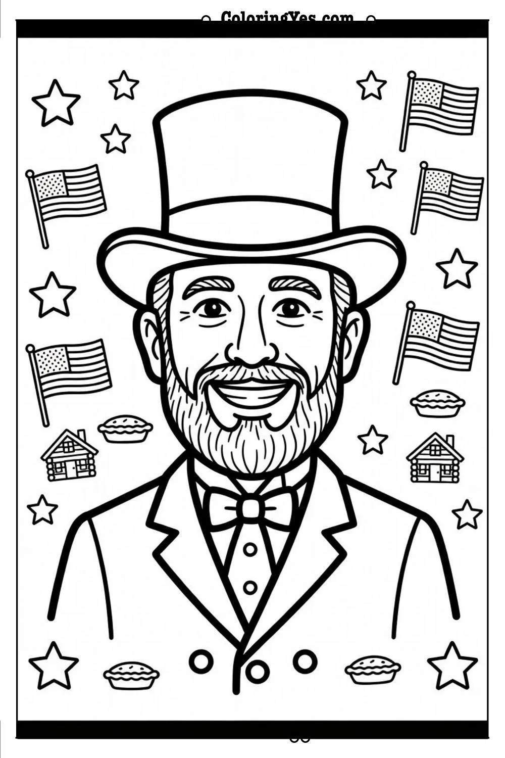 presidents day coloring activity kids