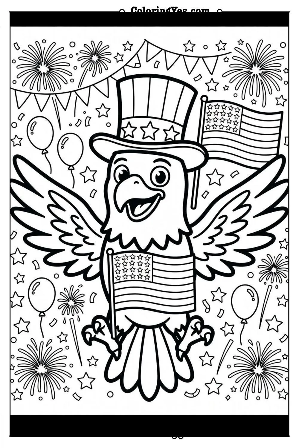 usa celebration coloring page
