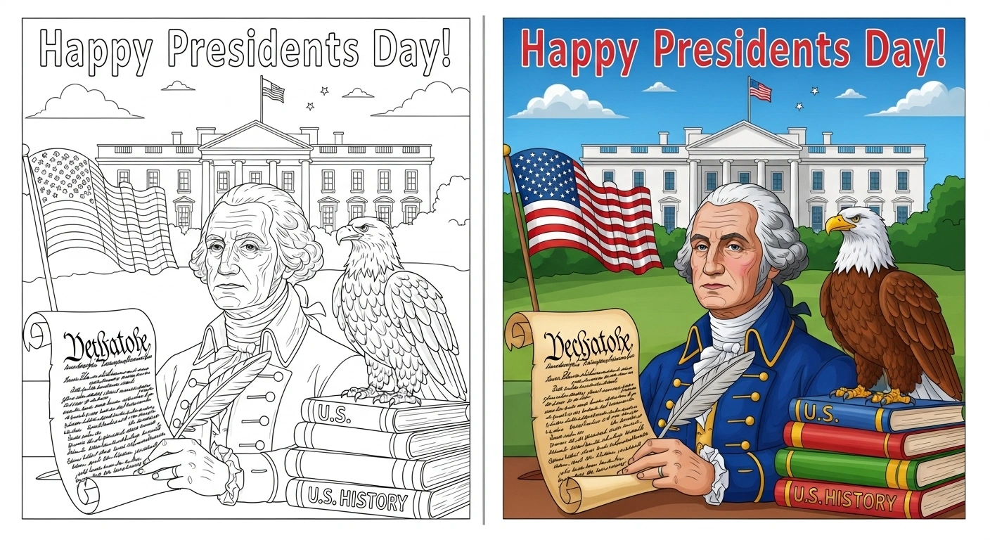 Presidents Day coloring pages