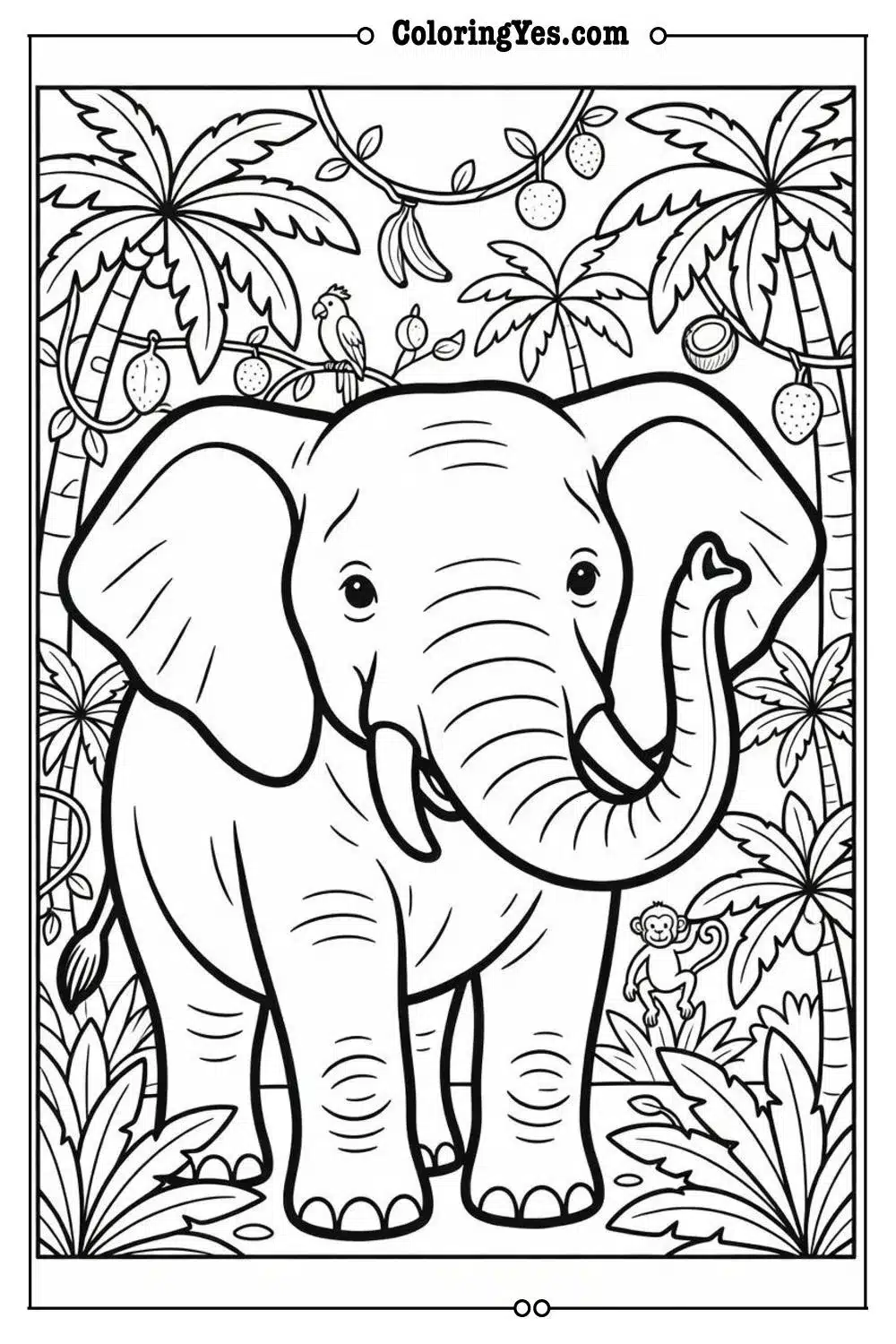 animal habitat coloring page