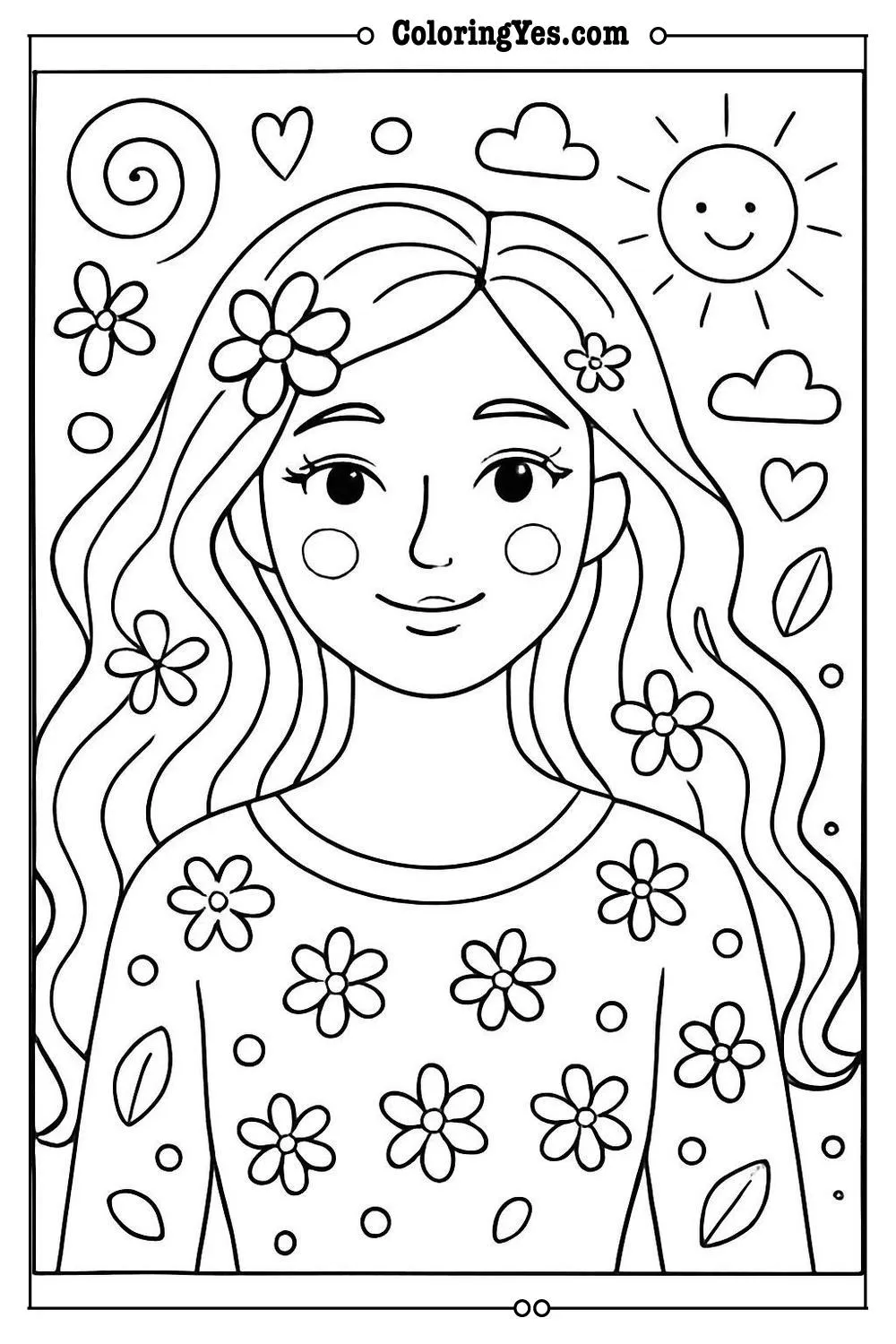 coloring pages for adults woman