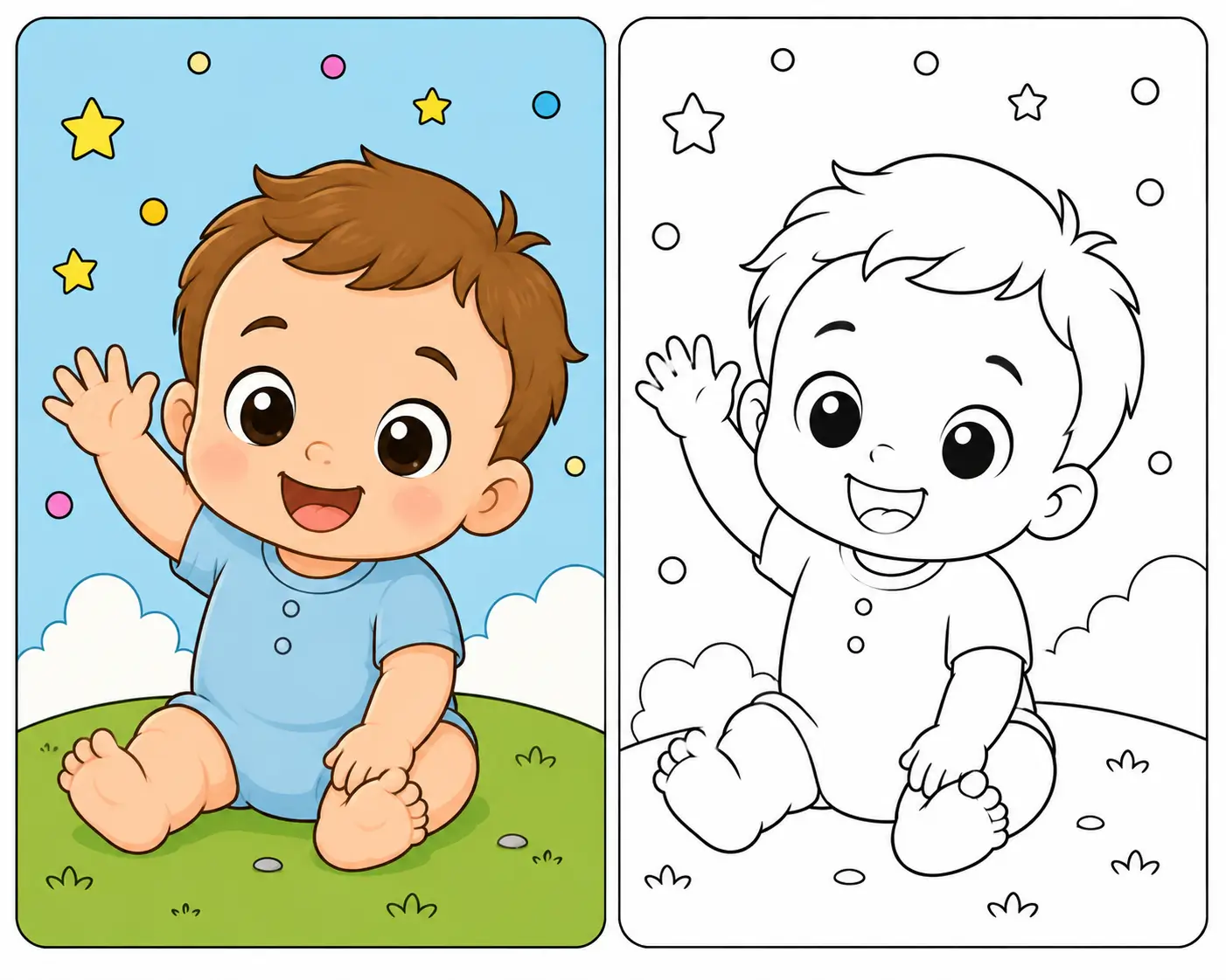 Baby coloring pages | coloringYes