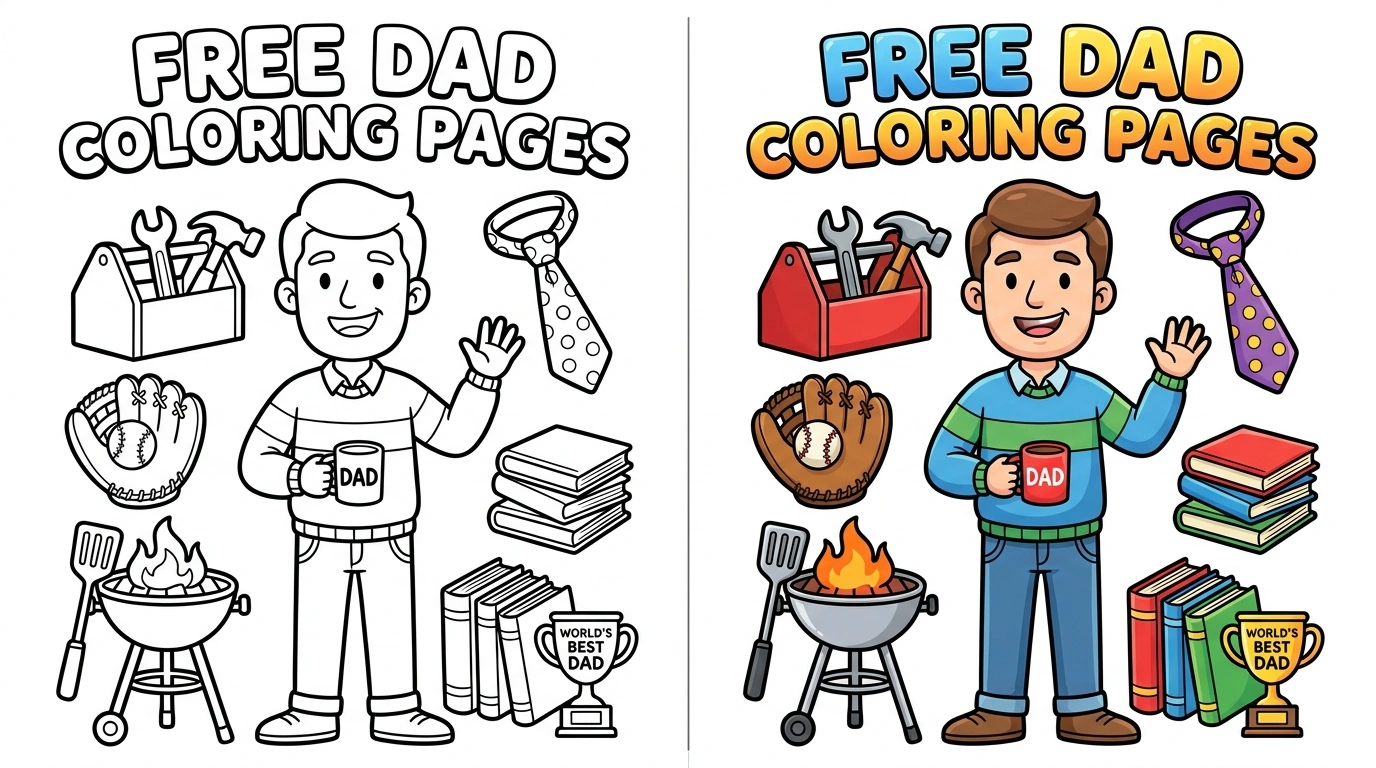 Fathers coloring pages