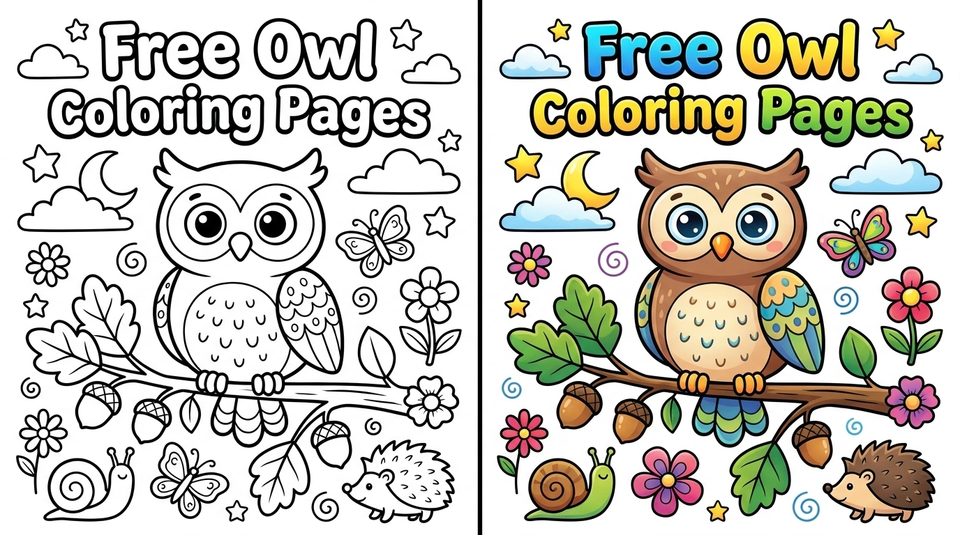 Owl Coloring Pages
