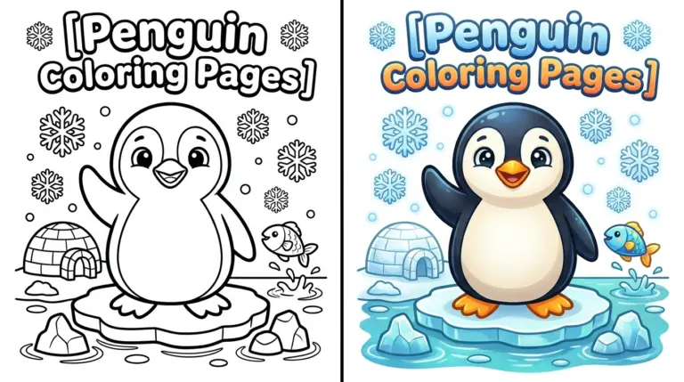 Penguin coloring pages