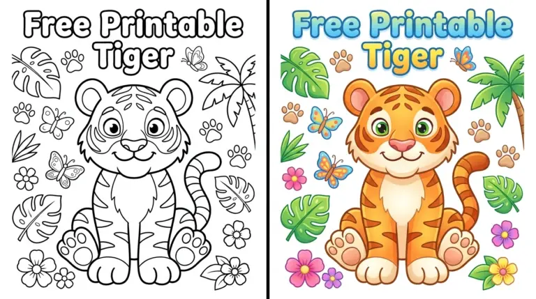 Tiger coloring pages