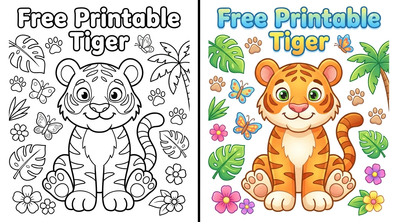 Tiger coloring pages