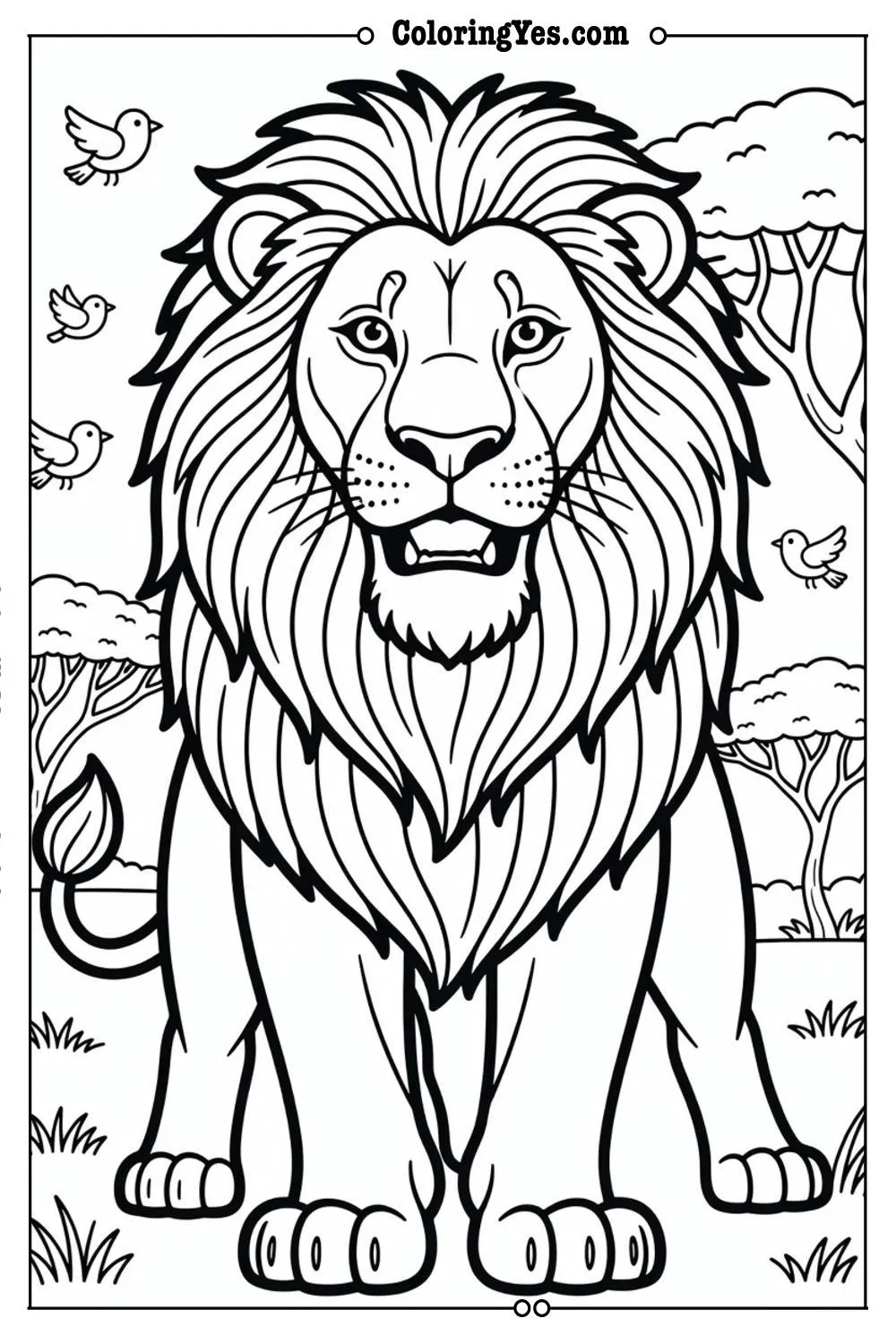 african lion coloring pages