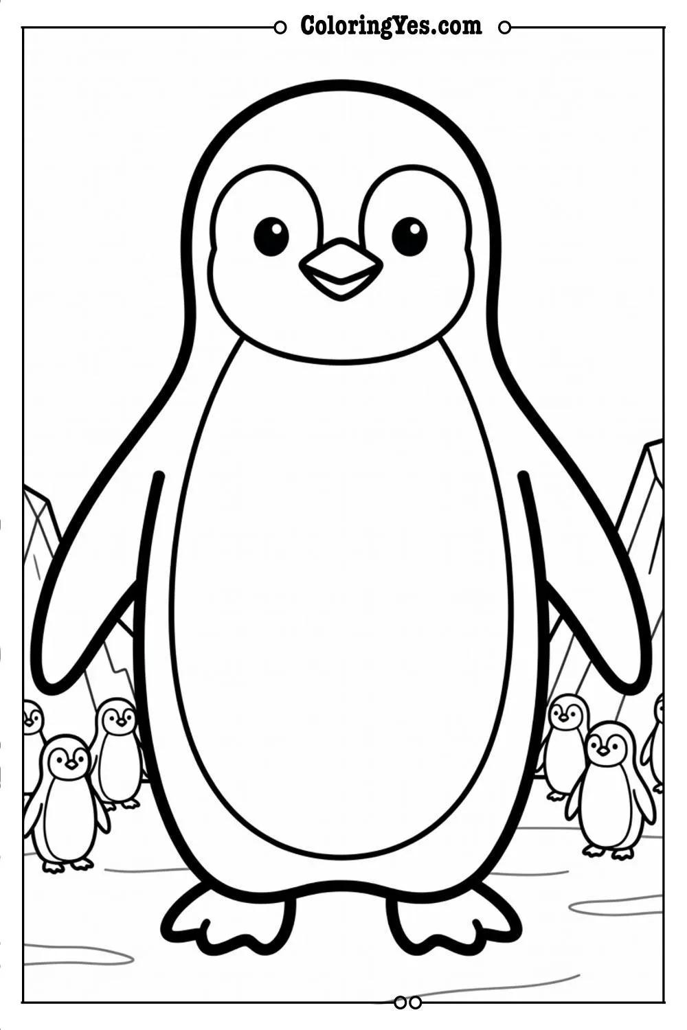 antarctic penguin coloring pages