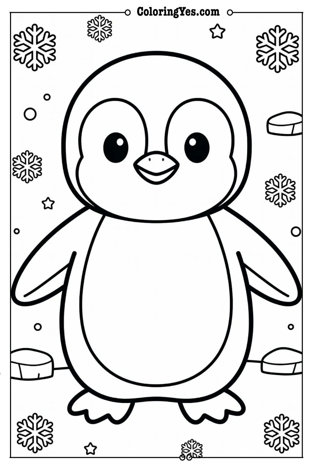 baby penguin coloring pages