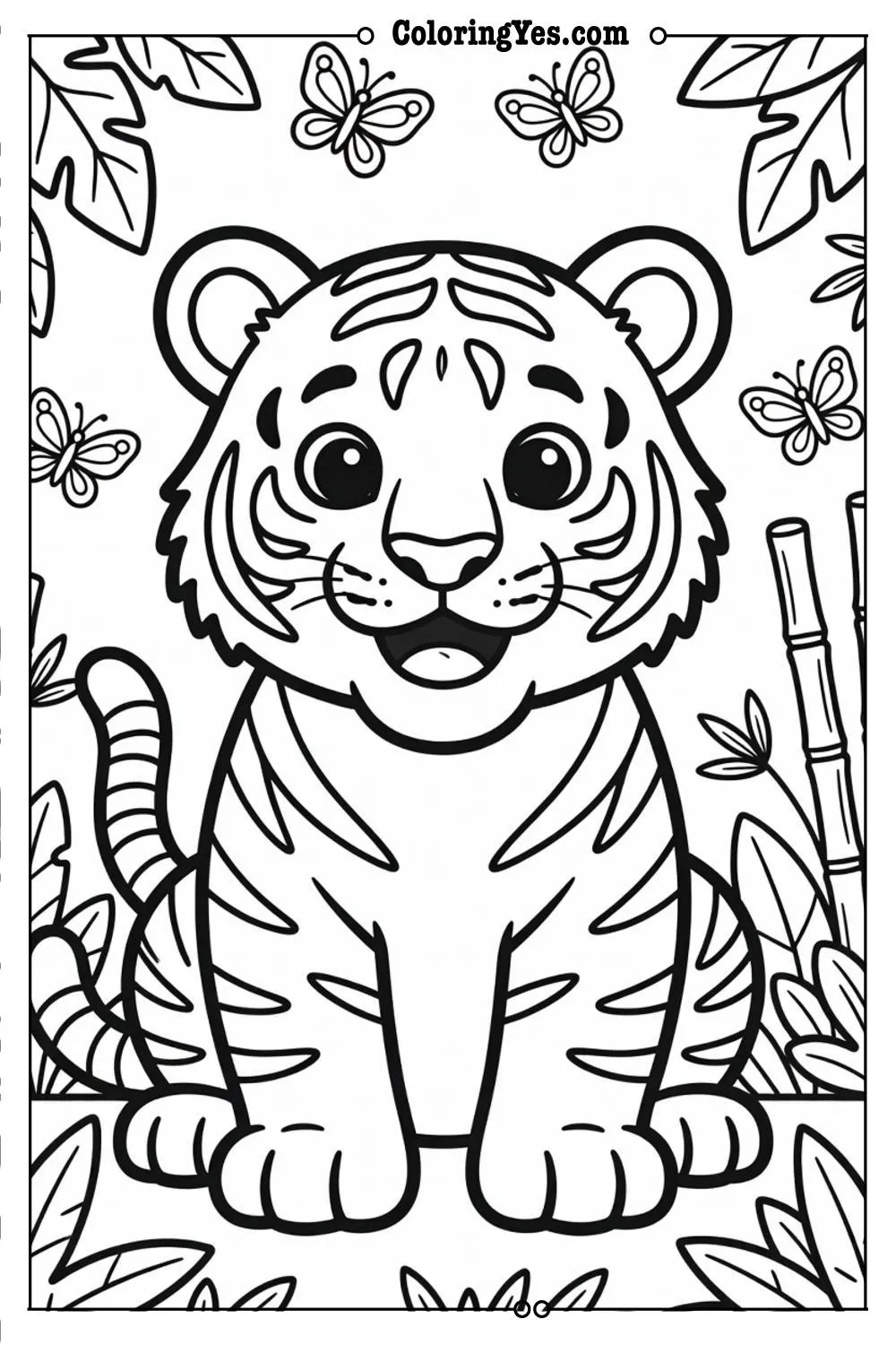 baby tiger coloring pages