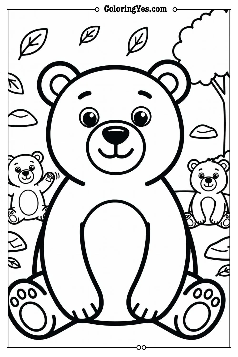 bear family coloring pages