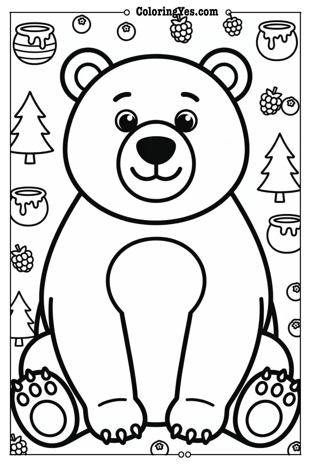 brown bear coloring pages