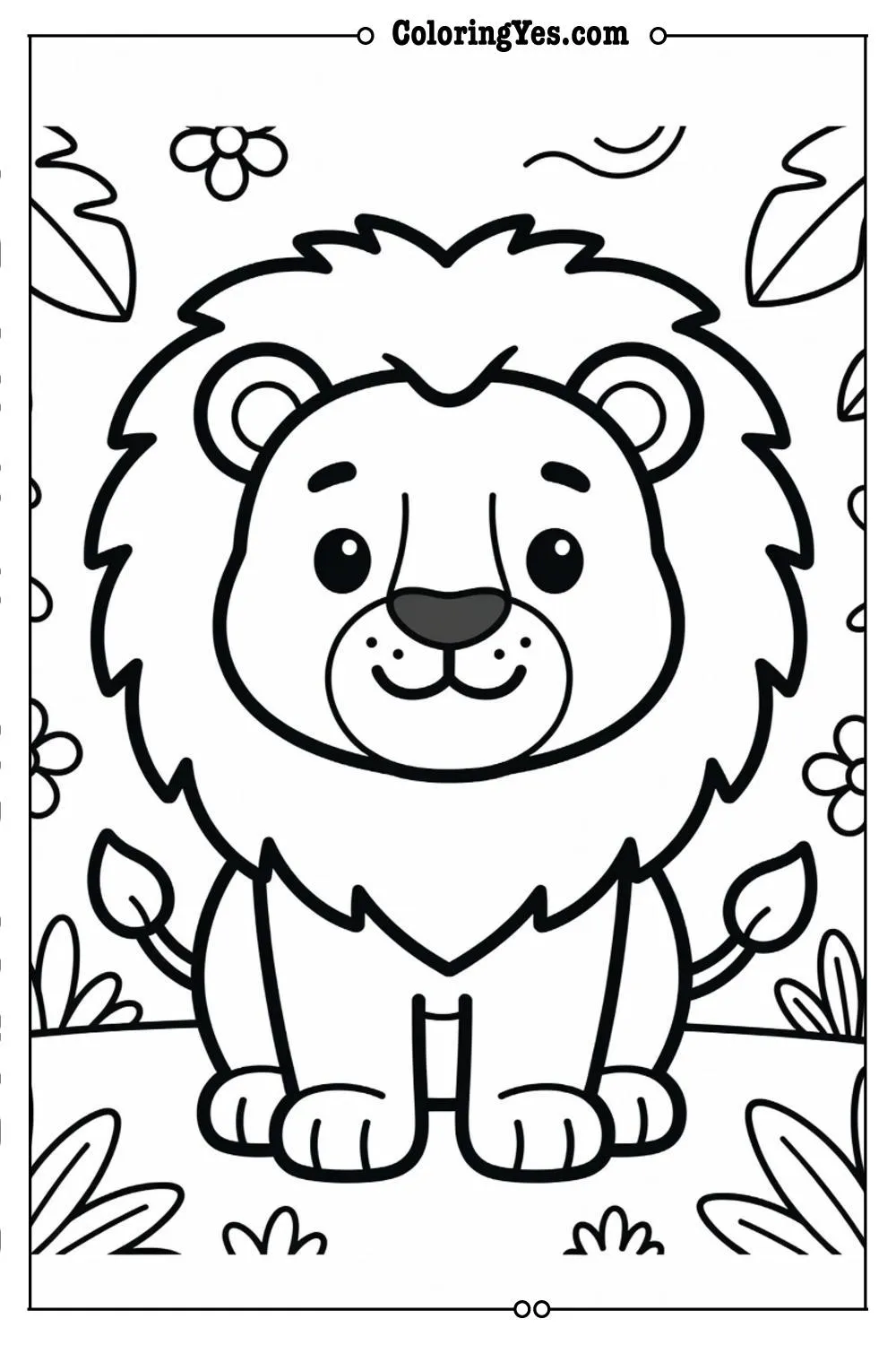 cute lion coloring pages