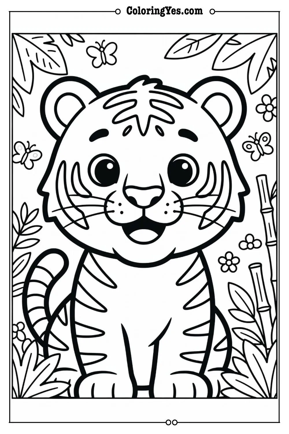 cute tiger coloring pages
