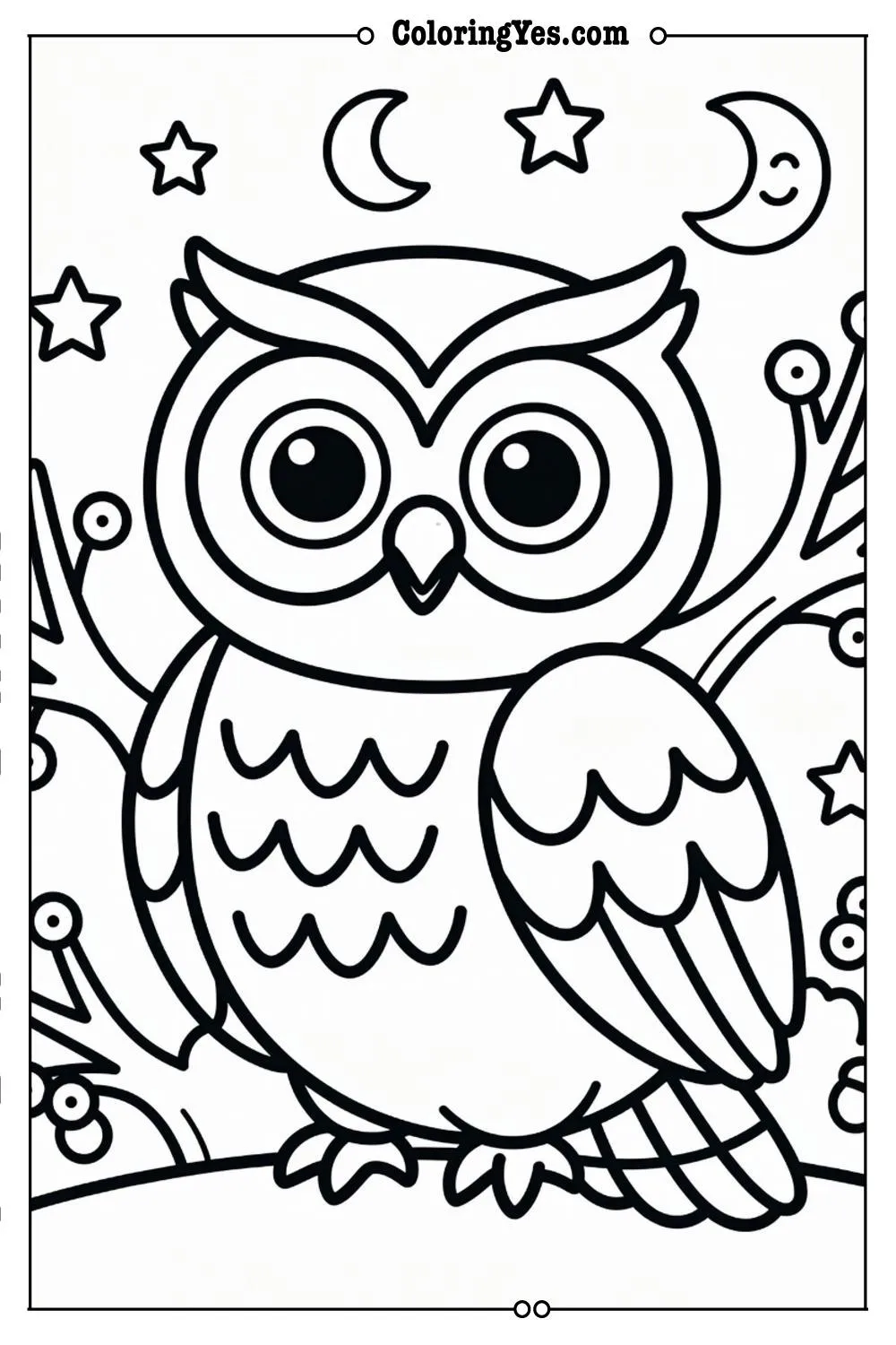 detailed owl coloring pages