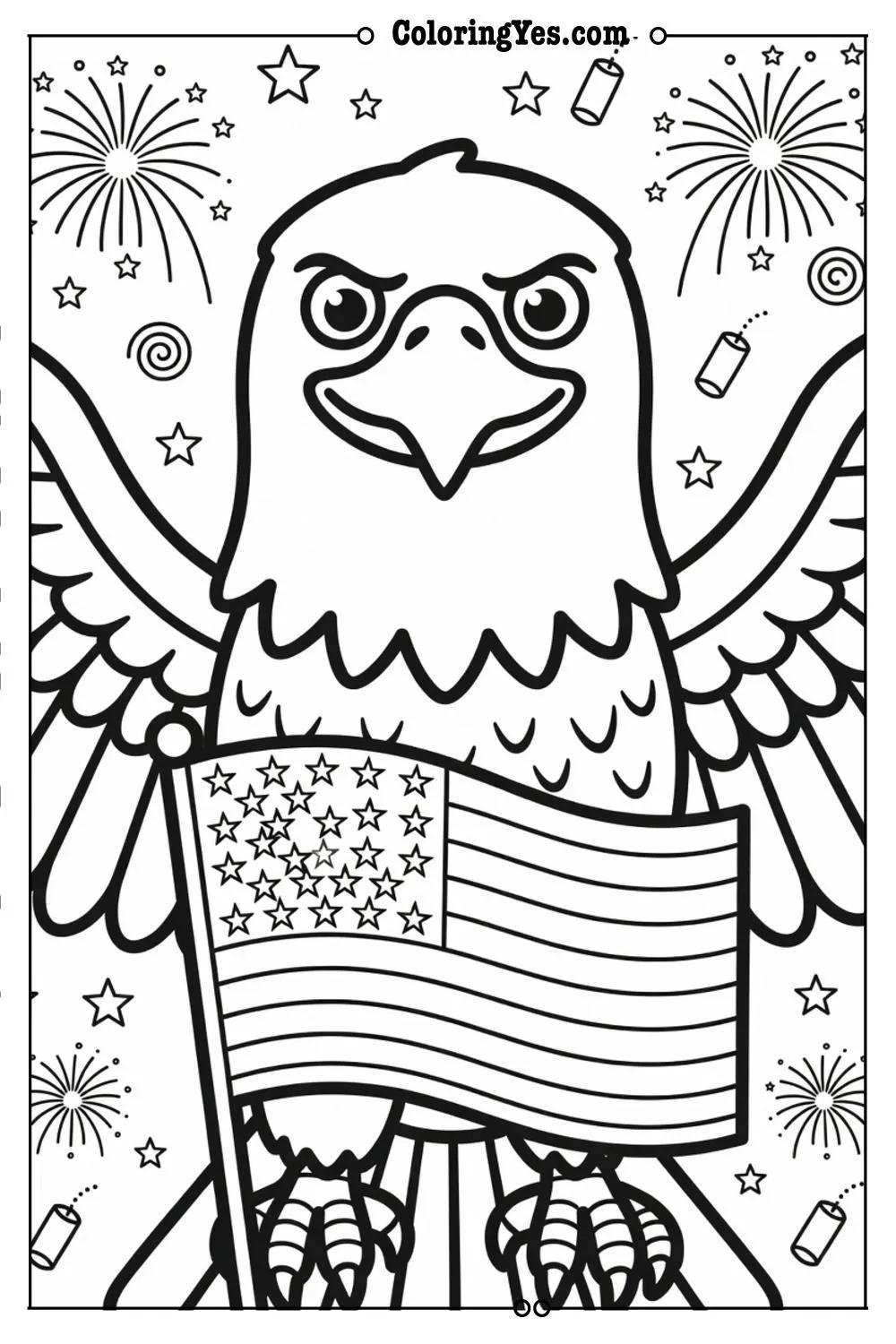 easy 4th of july coloring pages