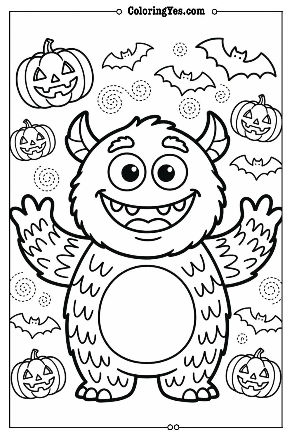 easy halloween coloring pages