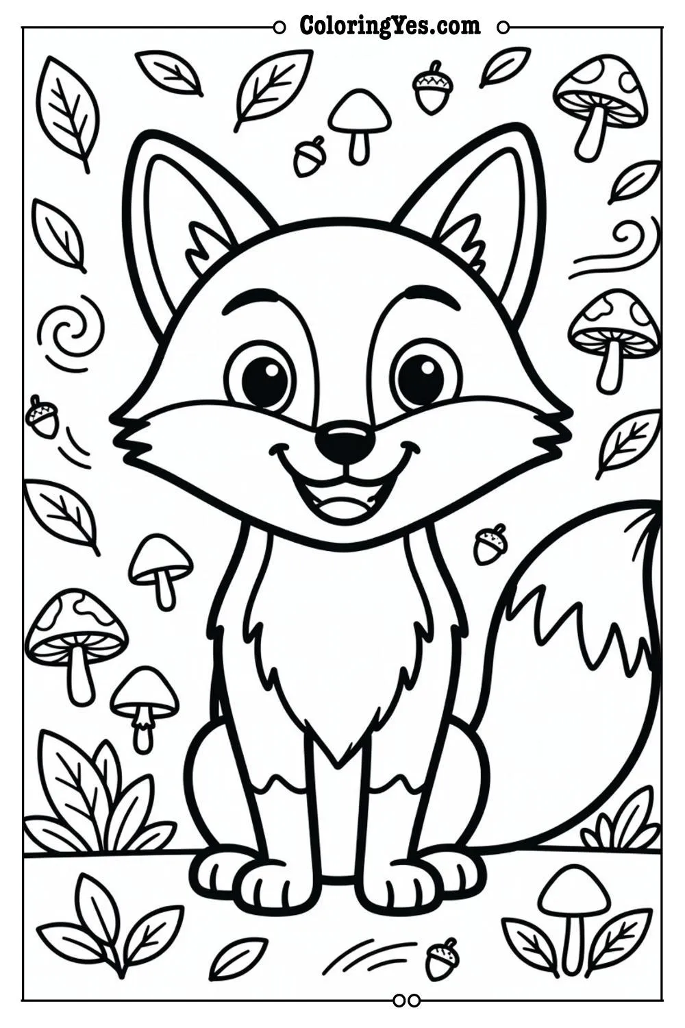 fox coloring sheets