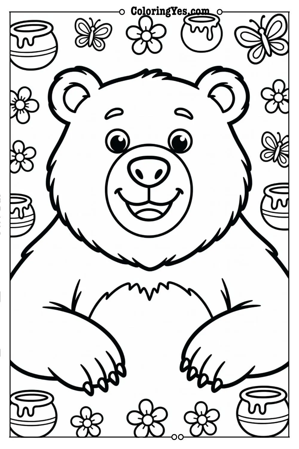 free bear coloring pages