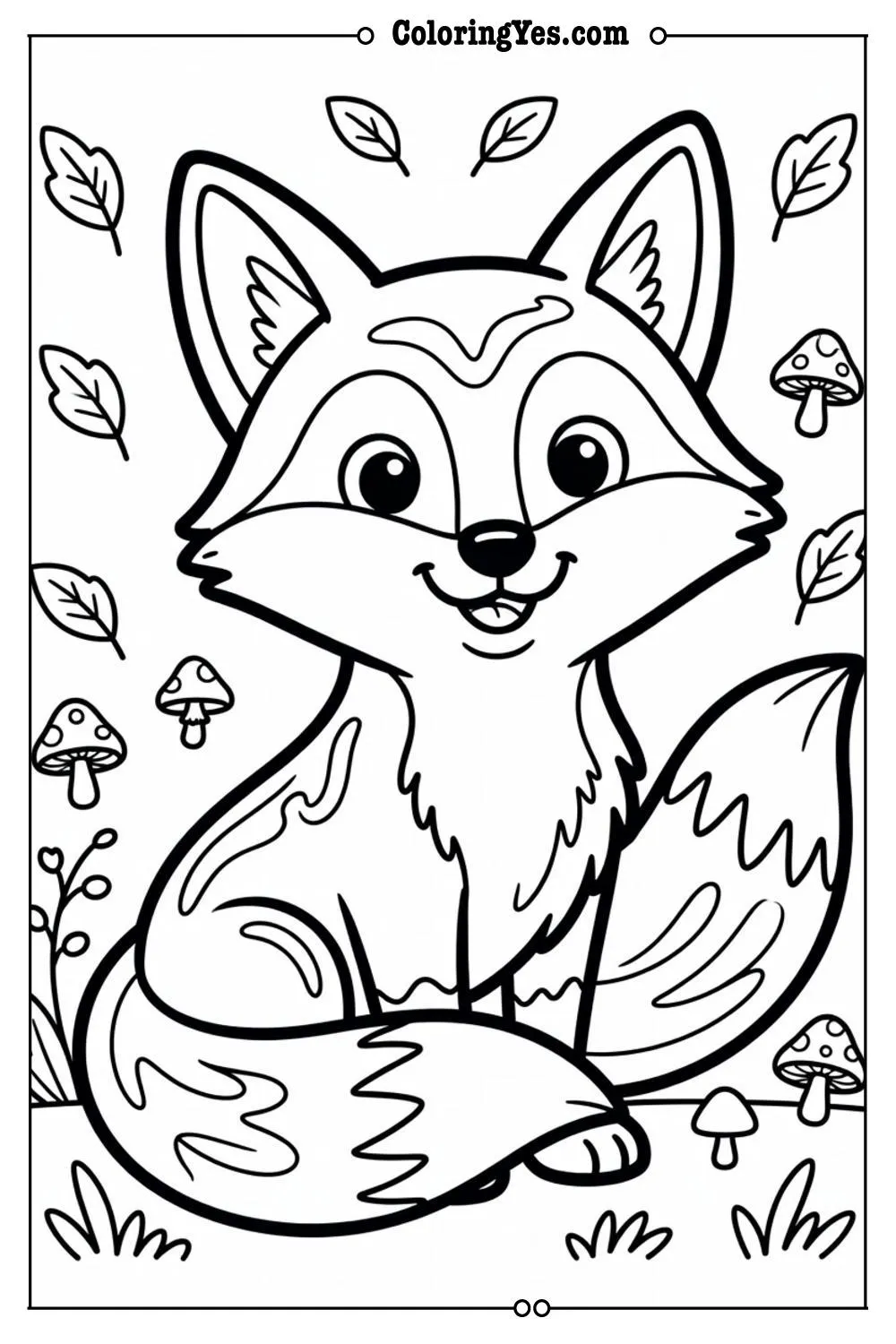 free fox coloring pages