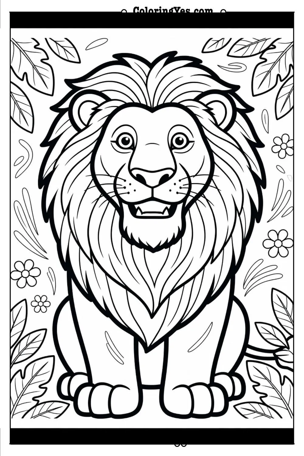 free lion coloring pages