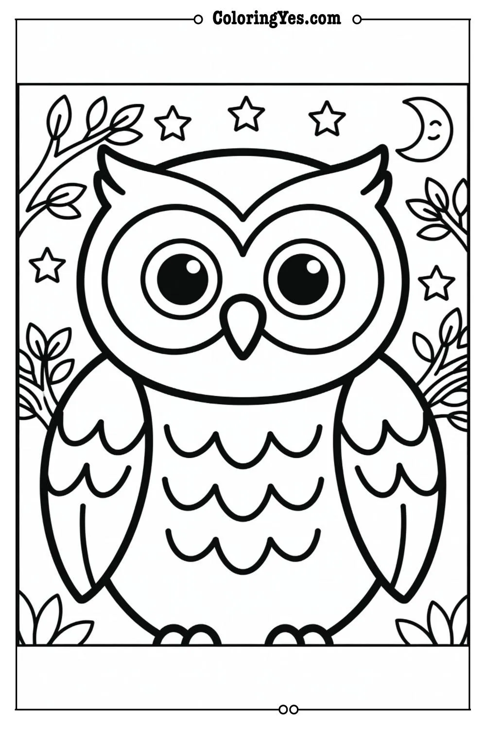 free owl coloring pages