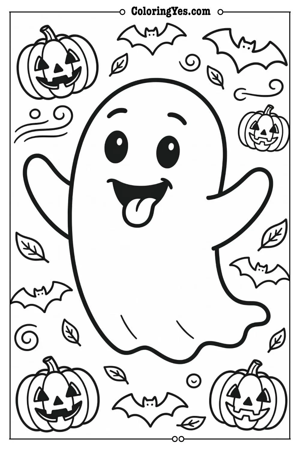 ghost coloring pages
