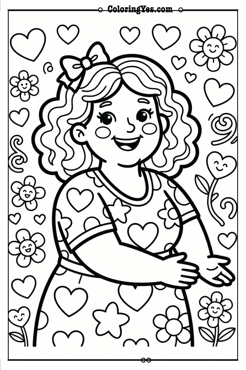 happy mother's day coloring pages
