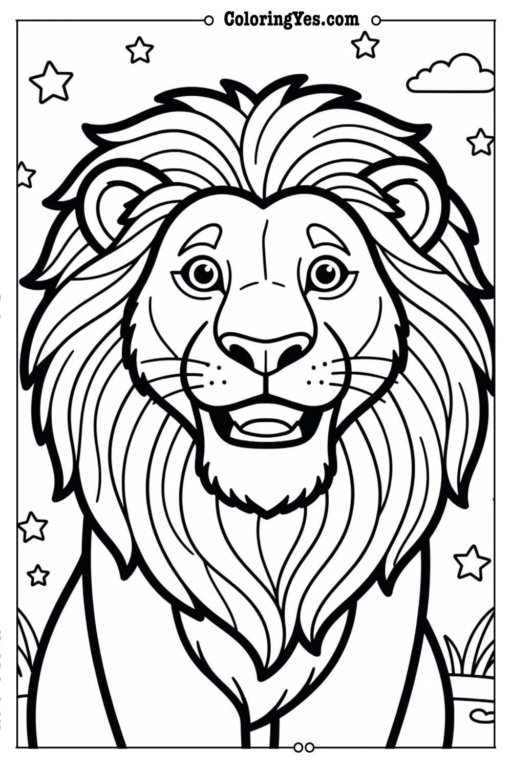lion face coloring pages