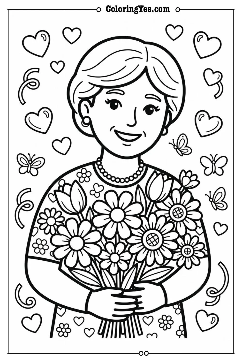 mother's day coloring pages for kids