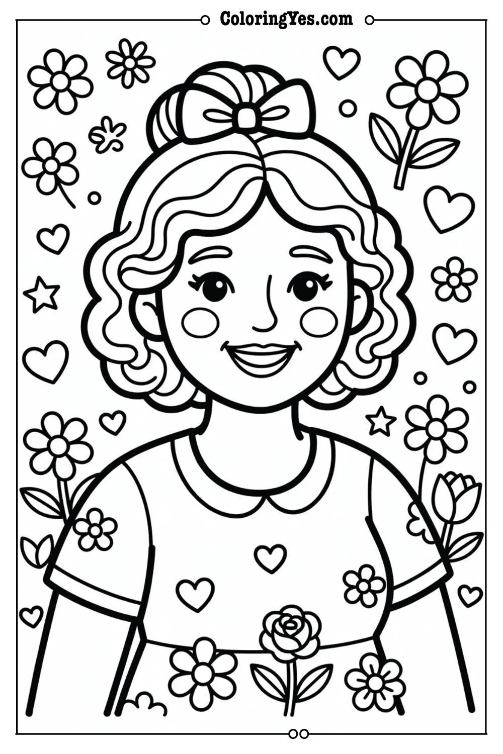 mother's day printable coloring pages