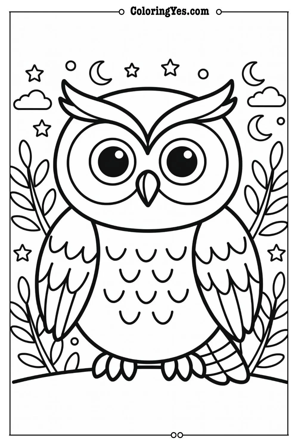 owl coloring sheets