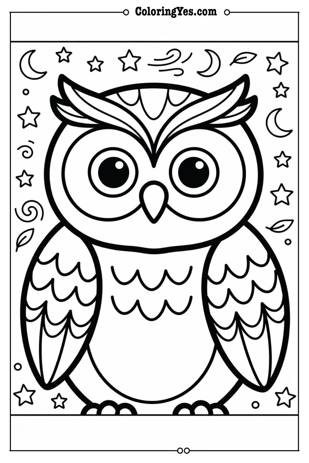 owl printable coloring pages