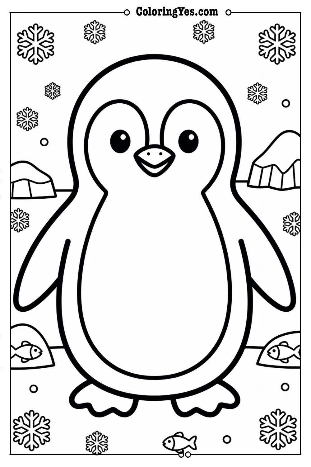 penguin coloring sheets
