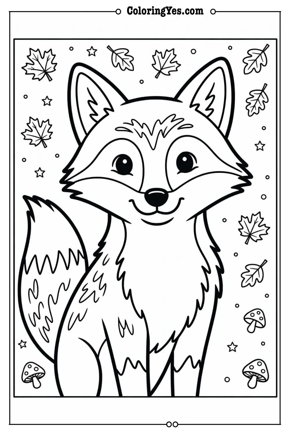 red fox coloring pages