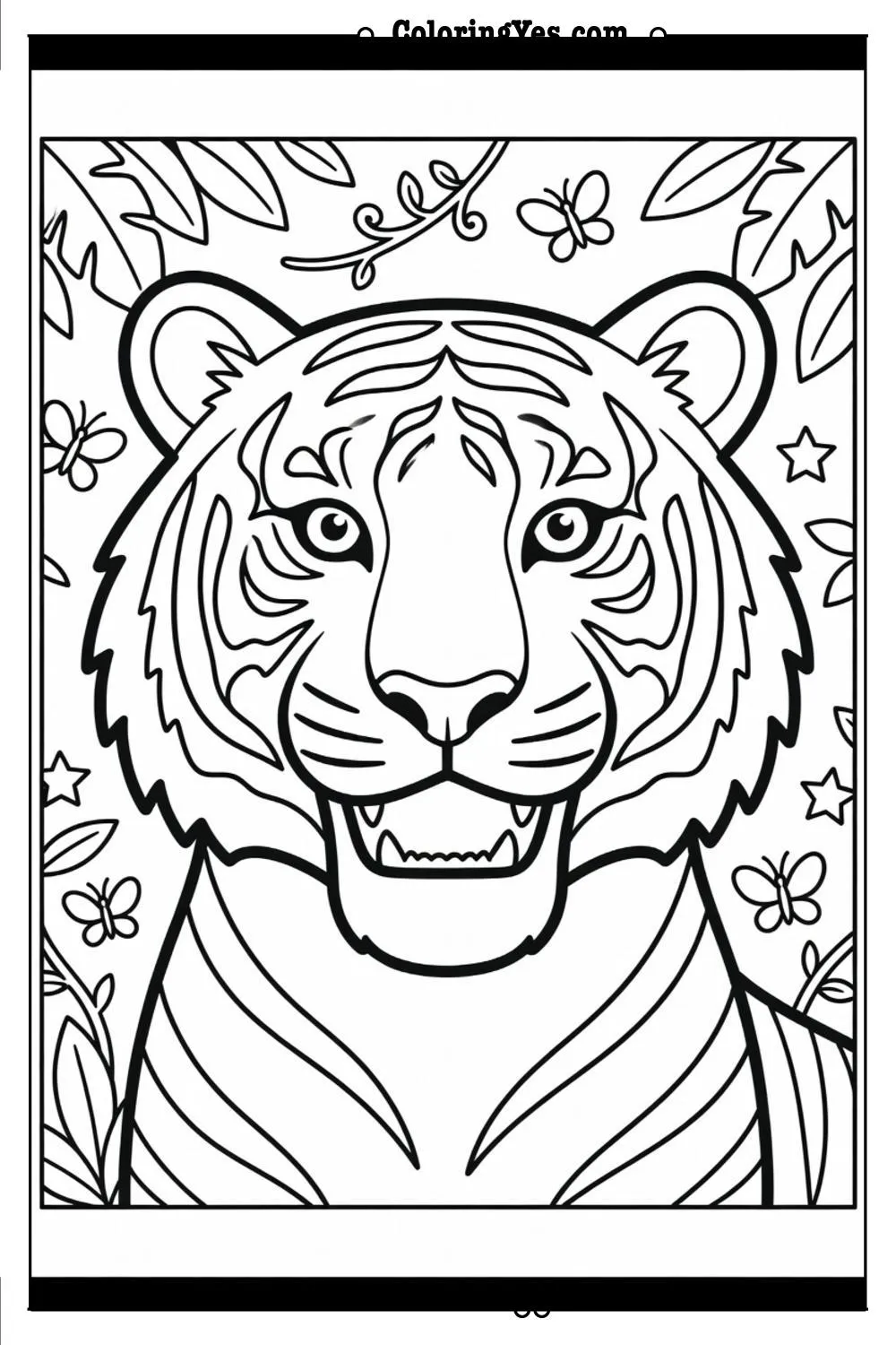 tiger face coloring pages