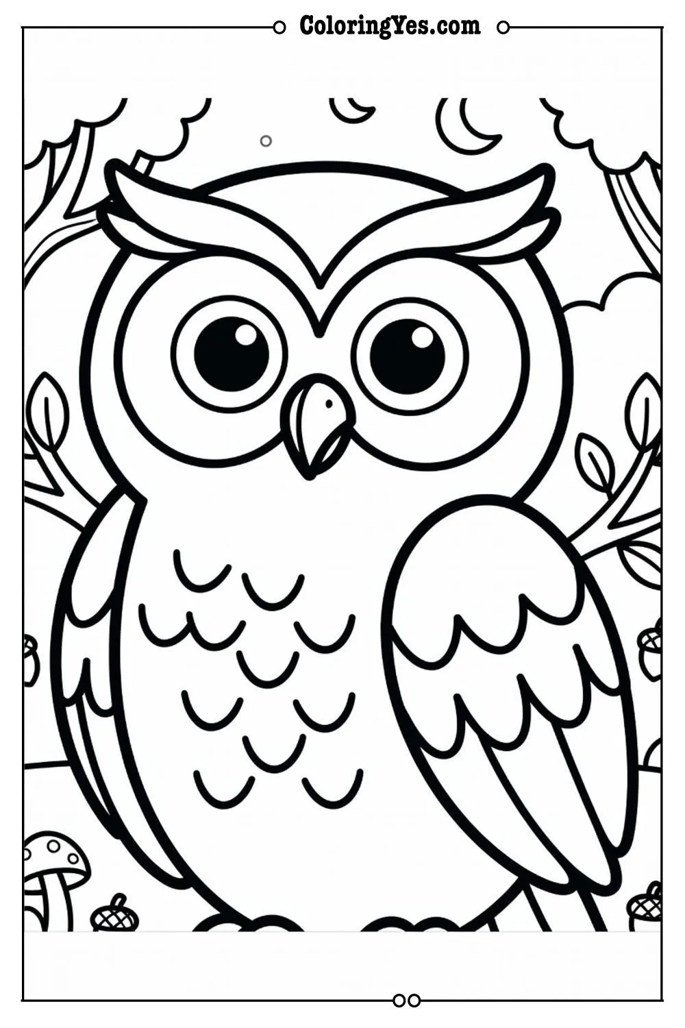 wise owl coloring pages