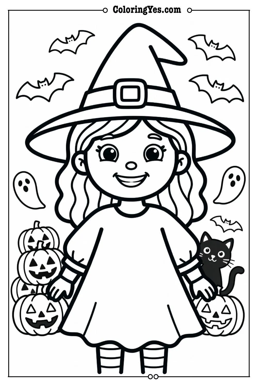 witch coloring pages