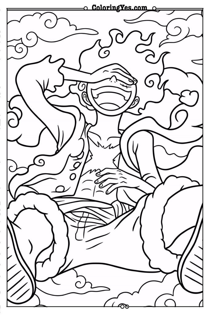 Gear 5 Monkey D. Luffy.png-Coloringyes.com
