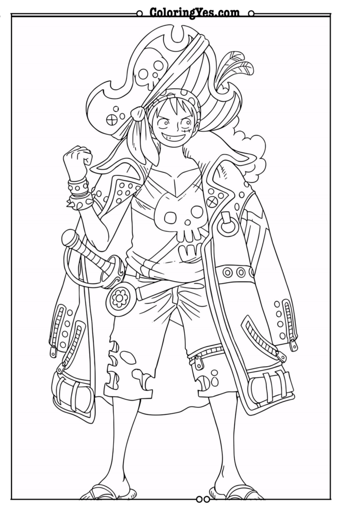 Monkey D. Luffy One Piece Film: Red.png-Coloringyes.com