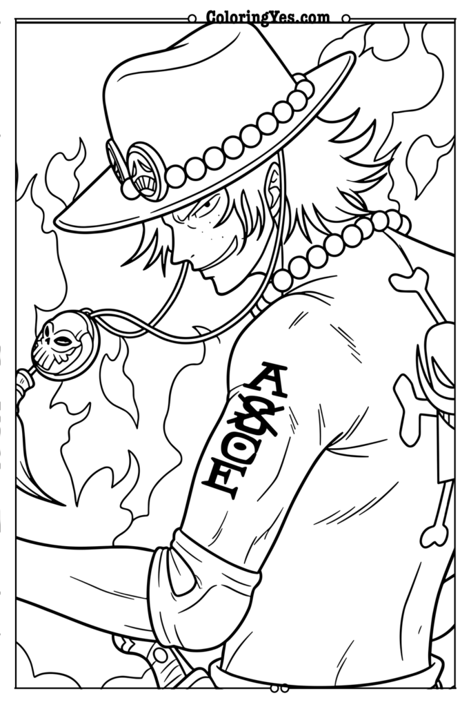 Portgas D. Ace.png-Coloringyes.com